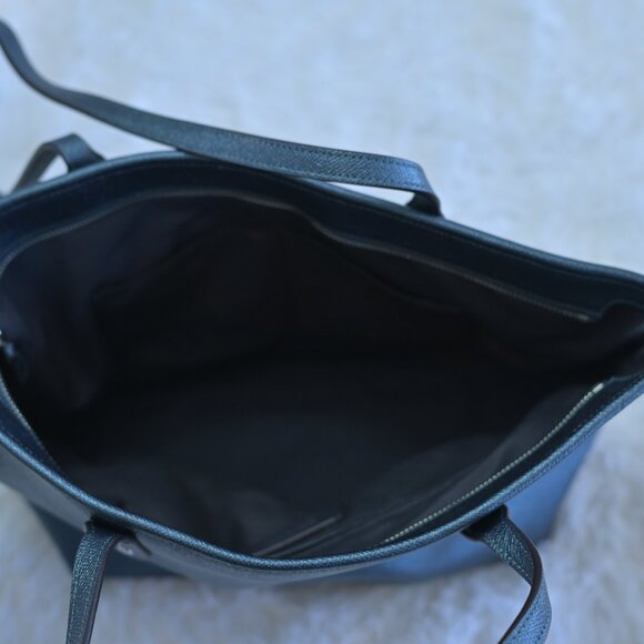 Coach City Tote Metallic Dark Teal G1891-F16221 Excellent Condition - Picture 4 of 5